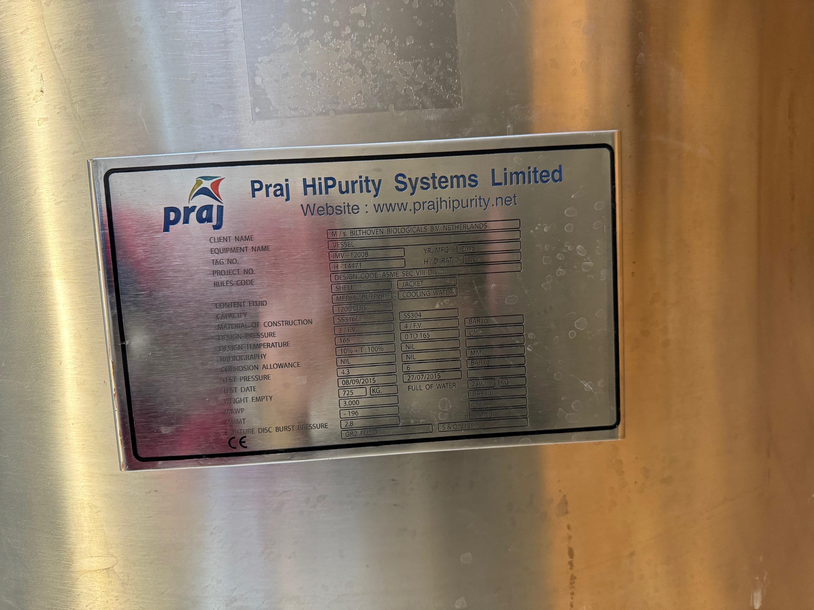 1200 Liter Prozessbehälter NEU 8