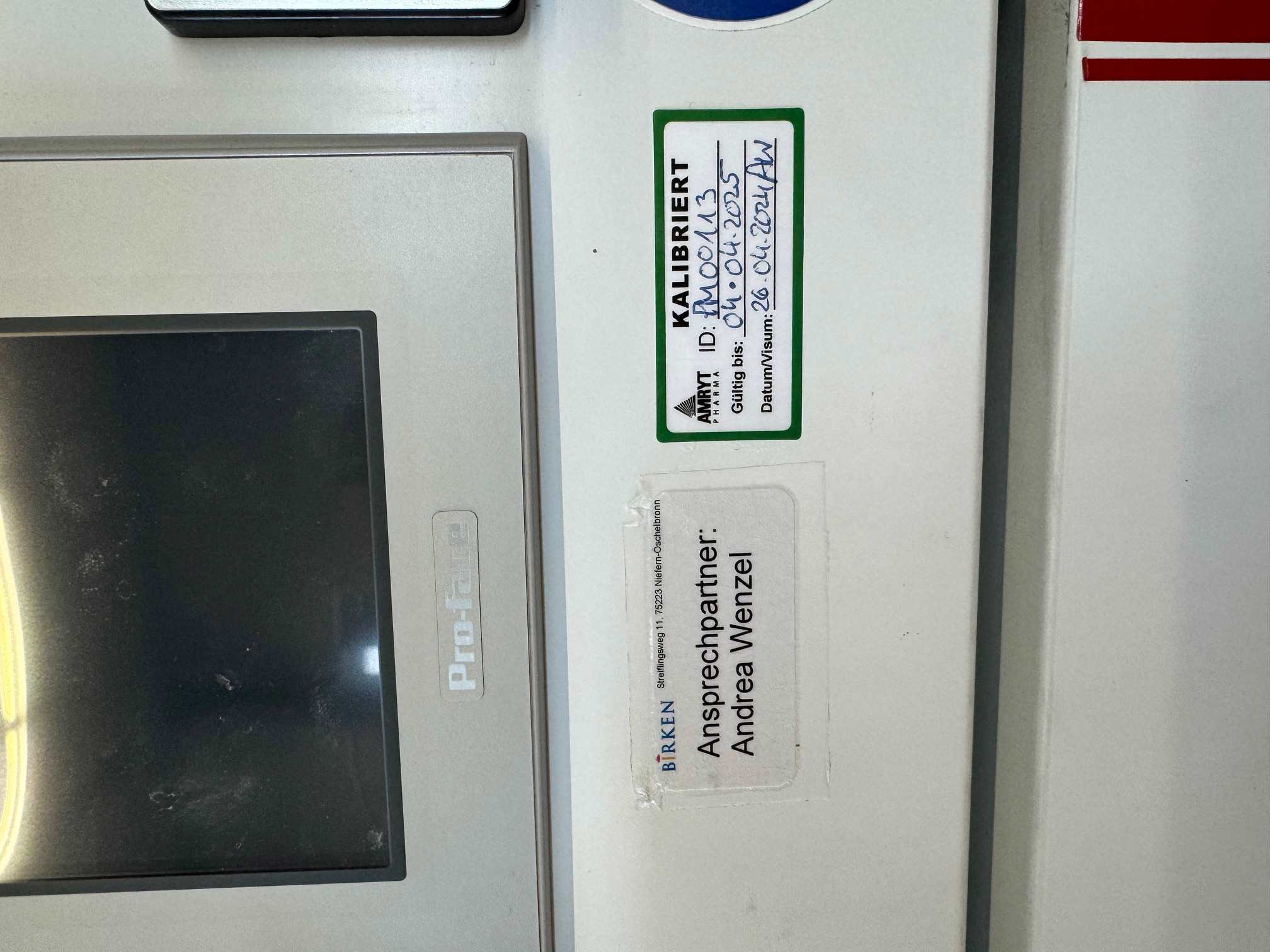 Test cabinet for stability tests 7